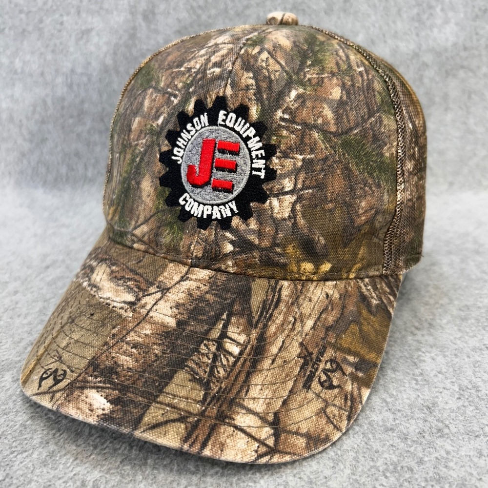 Johnson Equipment Co Mens Camo Outdoor Cap Realtree Trucker Hat Snapback OSFM